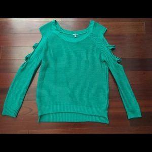 Charlotte Russe Open Shoulder Sweater